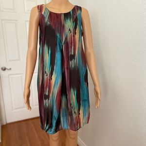 Glam Multicolored Paintbrush Bubble Dress